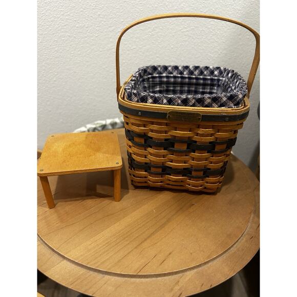 Longaberger 1999 Collector Club JW Mini Two Pie Basket Liner Protector Riser - Picture 1 of 3